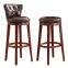 IVSY 7099 Solid Wood Bar Stool Home Bar Chair Hotel Furniture Restaurant Stool 21.5