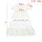 Beautiful pure white lace dress double layers ruffle boutique baby girl summer dress