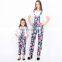 2019 summer Family Matching Floral Print Overalls Mommy And Me Pants (this link for girls,1-12years)