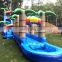 Inflatable Tropical Water Slides Backyard Blow Up Long Slip and Slide Water