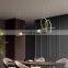 Modern minimalist kitchen bar counter strip study light luxury Nordic office led strip light dining room chandelier