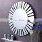 China Manufacture Large Size Wall Decorative Black Tinted Circle Silver Furniture Mirror