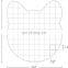 Cat-Face Shaped Metal Photo Hanging Display Wall Storage shelf Organizer with Hooks
