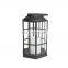 Set Of 3 Black Hexagon High Chimney Living Room Led Iron Candle Lantern On Sale