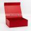 Deluxe stock ready dispatch cardboard red magnetic gift boxes with ribbon wholesale