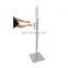 Mental Free Standing Hand Sanitizer Dispenser Display For Liquid Soap Floor Holder With Stand