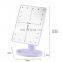 LED portable makeup square cosmetic mirror with led lights