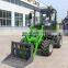 4wd mini ZL08 0.8 ton yard garden wheel loader radlader telescopic wheel loader with fork for sale
