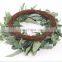 Wholesale Decoration Hanging Garland Wreath Artificial Eucalyptus Leaves For Garden Decor