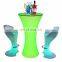 Mange Debout Lumineux LED MRohsticolore - ROUND Led Cocktail Bar Table