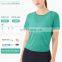 New Arrival Fashionable Womens Yoga Top Fitness Sports T Shirt With Breathable Mesh
