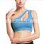 Hot Sale One Shoulder Strap Hollow Out Yoga Bra Sexy Women Gym Fitness Wear Bra Top Sports Outfit Training Clothing