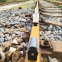 laser alignment device for measuring railway track level