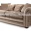 High quality lobby elegance fabric sofa chesterfield brown velvet lounge sofa