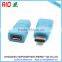 Blue USB 3.1 Type C Male to USB 2.0 Micro 5 pin Female Adapter Converter