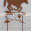 wholesale wrought iron animal garden decor,garden stake