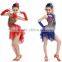 Hot Sexy Fringe red children Latin Dance Dress For Girls Tassel Salsa Kids Ballroom Dresses Tango Costume