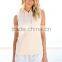2015 Women Bulk Wholesale Blank Plain Sleeveless Cropped Top Hoodie