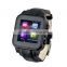Android watch phone, OEM Android 4.4 genuine leather smart Watch, with 3G/sim card/ WIFI/GPS /GSM/WCDMA/,Android watch phone