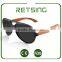 Top quality skateboard wood temples pc frame sunglasses