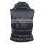 Lady's 100%polyester black and white stock clothing padded vest