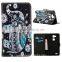 Best selling customized pattern printing pu for HUAWEI Mate7 cases with credit card slot