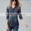 New arrival garment wholesale factory fashion knitted ladies tops images metal closures for apparel
