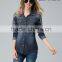 2016 new model womens latest design custom denim shirts wholesale