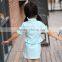 lotus leaf botttom children girl suit dress short sleeves baby girl dress OEM service