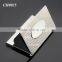 New Arrival High-Grade Name ID Card Box Organizer Lines Emboss Oval Metal Business Card Case Stainless Steel Card Holder