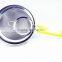 Strainer with green colored silicone sleeve handle