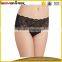 Middle waist front see through panty lady lace night panty sexy underwear