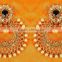 Indian Gold Plated Chandelier Design Crystal Made Earring With Maang Tikka For Women
