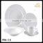 20pcs embossed white porcelain dinner set