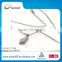 fashion trend 925 sterling silver necklace factory price rechangeable silver pendant necklace