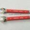 Mirror polished combination wrench set with red handle