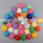 Multicolor Cotton Ball Holiday Time Christmas Decorations