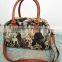 Handmade custom tapestry jacquard canvas fabric women's handbag                        
                                                Quality Choice