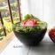 unique black alabaster color glass salad bowl