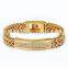 2016 double strand franco chain mens id bracelets with thick CZ diamond curved bar                        
                                                Quality Choice