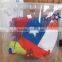 Transparent plastic stand up bag with pvc sticker
