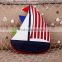 sailing boat cotton or microfiber or linen decorative pillow and cushion cover
