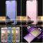 2016 hot selling window view electroplating mirror pc pu flip case cover for samsung galaxy s7/s7 edge