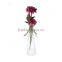 White and Transparent Glass Vase With Rope Decoration and Artificial Flower