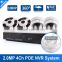 1080P Dome Fisheye IP Camera With 180/360 Degrees View 2MP 4CH POE NVR System