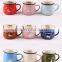 promotional custom colorful ceramic mugs with C-handle