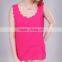 2016 Korean Fashion Women Slim Chiffon Tops Sleeveless Shirt Casual Blouse Vest