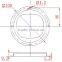 78mm LED glass lens KC78-1