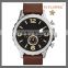 FS FLOWER - Watches Men Sport Watches Chronograph Day Date Watches Genuine Leather Bracelet