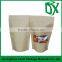 2016 Hot sale natural kraft paper flat bottom standup pouch for coffee tea
